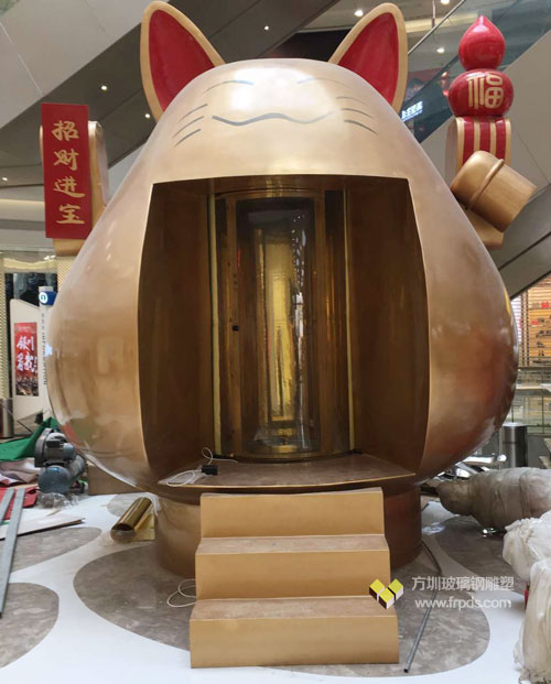 玻璃鋼招財貓雕塑
