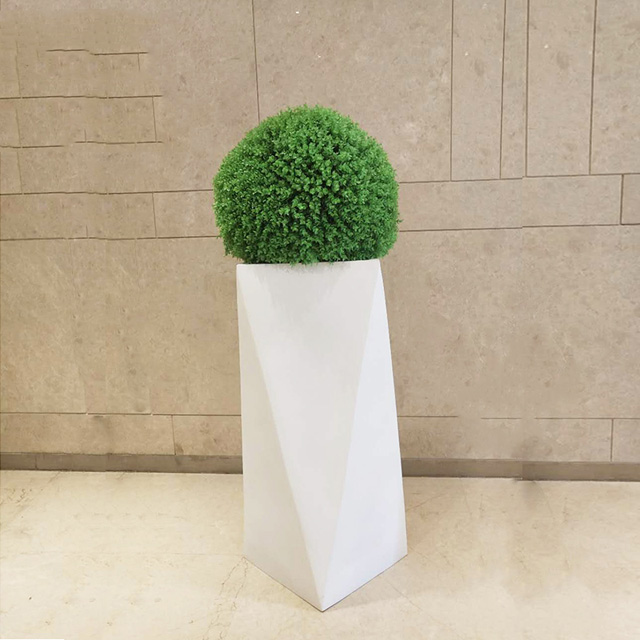 玻璃鋼室內方形烤漆藝術花盆
