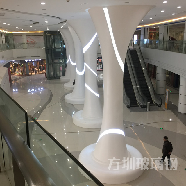 商場玻璃鋼裝飾柱羅馬柱