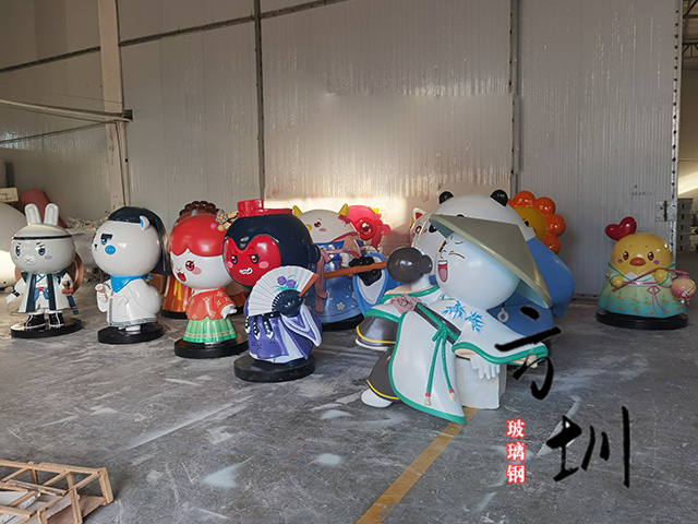 創意卡通玻璃鋼雙子座星座雕塑