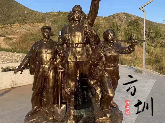 紀念館玻璃鋼紅軍戰士人物雕塑