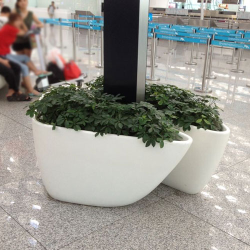 深圳機場玻璃鋼室內花盆