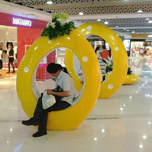 商場創意玻璃鋼休閑椅
