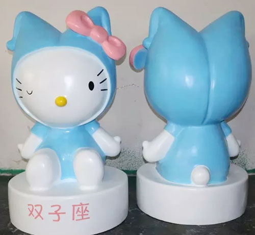 玻璃鋼雙子座公仔雕塑