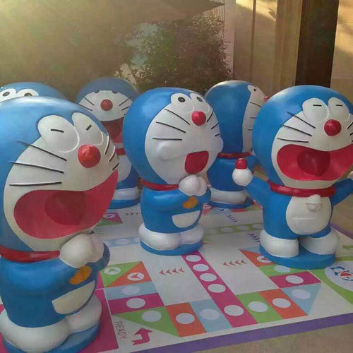 玻璃鋼動漫小貓各表情雕塑