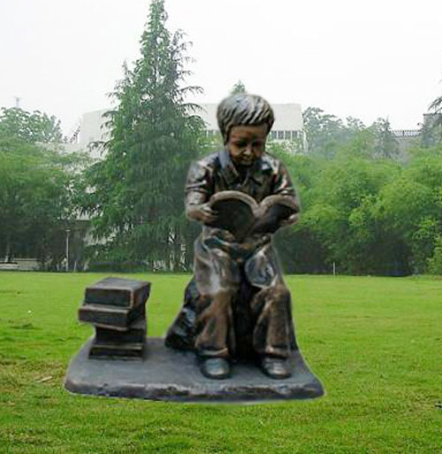學校玻璃鋼學習雕塑